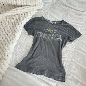 Gray AC/DC Graphic T-Shirt